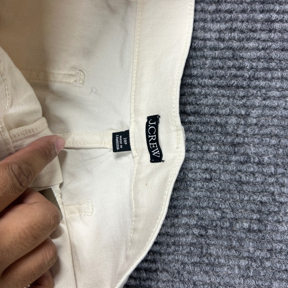 J.Crew Jeans Women's 28P Re-Imagined Wide Leg Patch Pocket Denim Off White Ivory - Picture 4 of 7